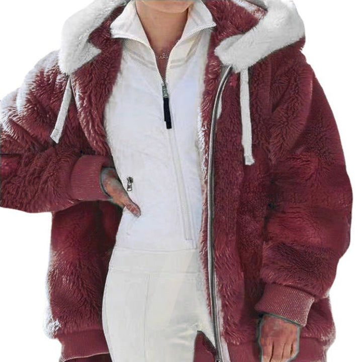 Aléana™ – La veste d’hiver élégante et chaude avec capuche et fermeture éclair